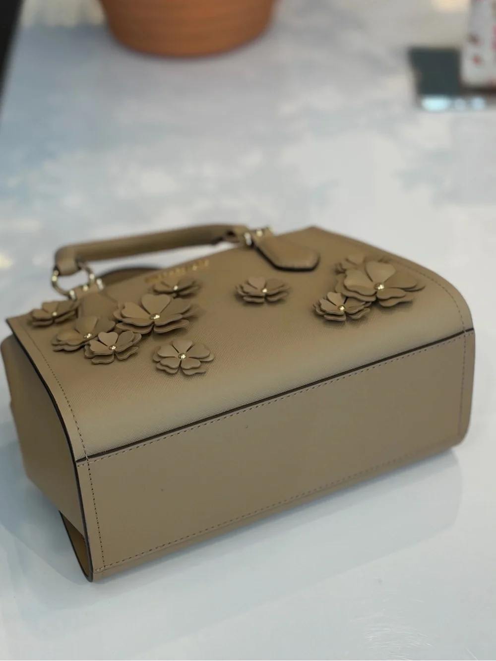 MICHAEL KORS  Marilyn Small Floral Embellished Satchel